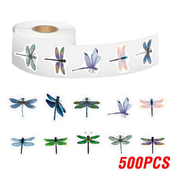 100-500pcs Beautiful Dragonfly Stickers for Notebook Stationery Scrapbook Sticker Aesthetic Scrapbook Material Craft Supplies (Online Order Only)