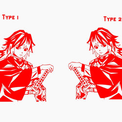 Large Anime Car Sticker Swordsme Exterior Accessories Bodywork Styling Hood Decoration Automobile Parts Die Cutting  Vinyl Decal (ONLINE ORDER ONLY)
