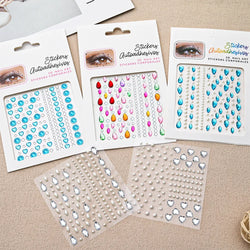 5Pcs Coloful Glitter Face Jewelry Sticker Crystal Eye Body Face Jewels Bady Makeup Tools Temporary Self-Adhesive Nail Rhinestone (ONLINE ORDER ONLY)
