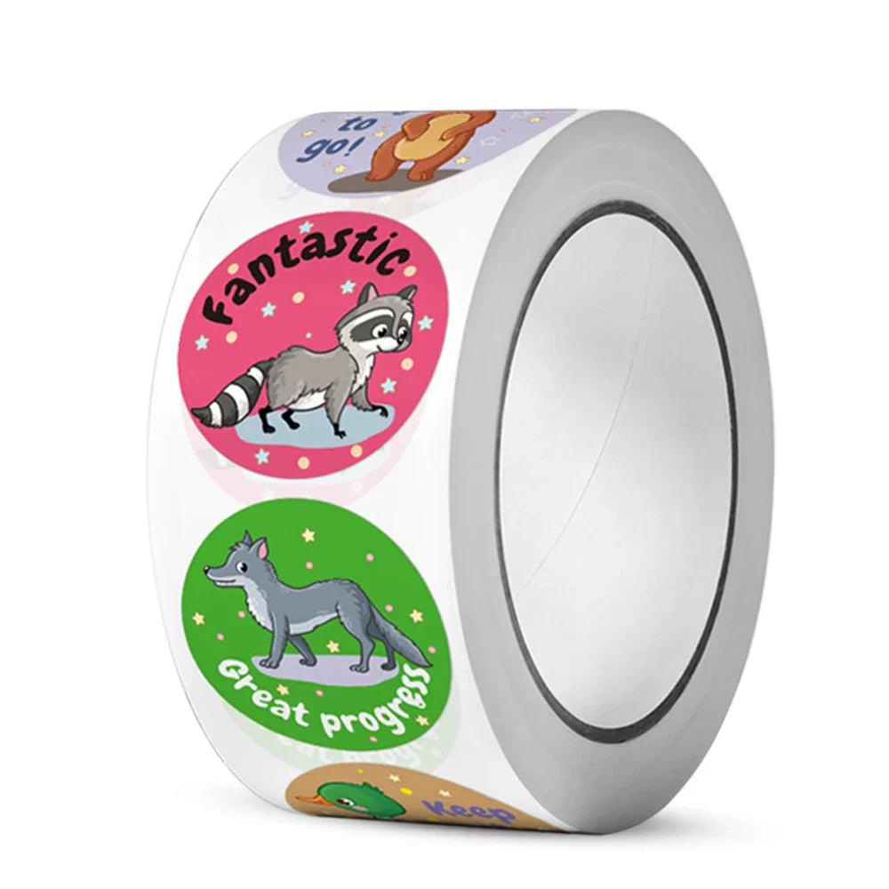 100-300pcs NEW Kids' Motivational Stickers Cute Animal Reward Sticker Friendly Campus Office Classification Self-adhesive label﻿ (ONLINE ORDER ONLY)