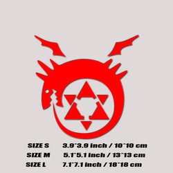ALCHEMIST Ouroboros decals,like Lust's tattoos,for cartoon lovers&fans,high quality sticker for cars trucks motorcycles &laptops (ONLINE ORDER ONLY)