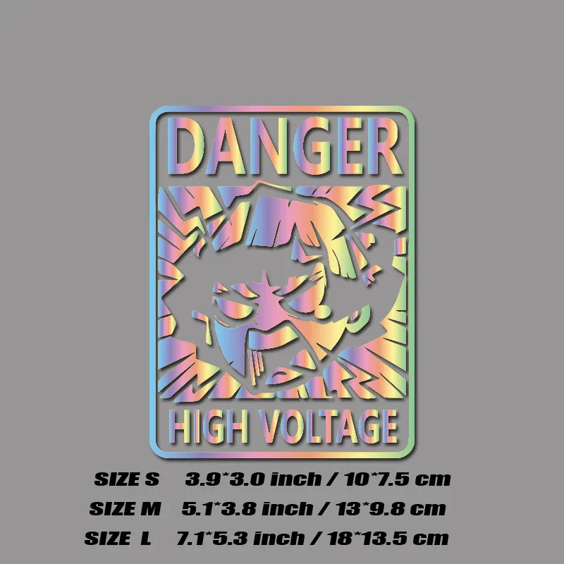 ”DANGER！HIGH VOLTAGE“Agatsuma Zenitsu DECAL,CREATIVE&FUNNY DECAL ,FOR new energy automobile,HIGH quality! (ONLINE ORDER ONLY)