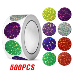 100-500pcs Holographic Color Gold Heart-shaped Stickers Kids Reward Stickers Labels For Wall Crafts Classroom Teachers Supplies (ONLINE ORDER ONLY)
