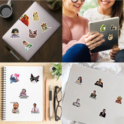 50/100pcs Funny Meme Graffiti Stickers Vinyl Waterproof for Laptop Phone Case Notebook Water Bottle Toy  DIY Decor Sticker Toys (Online Order Only)