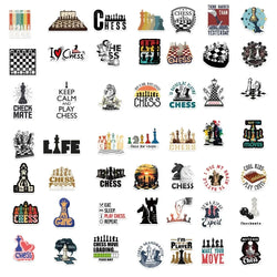 10/50pcs Chess Game Stickers Aesthetic Graffiti Decals For Laptop Luggage Skateboard Motorcycle Diary Waterproof Sticker (ONLINE ORDER ONLY)