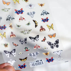White Black Wings Feather Angel Demon Devil Dreamy Hot Stamping English Letter Adhesive Nail Art Stickers Manicure Tool Decals (Online Order Only)