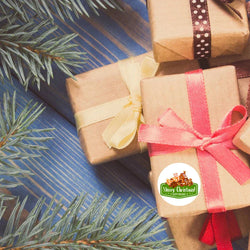 100-500pcs Christmas Gift Decorative Stickers 1 Inch Round Thank You Labels Handmade Candy Biscuits Packaging Christmas Sticker (ONLINE ORDER ONLY)