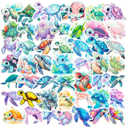 Sea Turtle Cartoon Stickers for Scrapbook, Water Bottle, Phone, Laptop, Guitar Decal (10/25/50pcs) (Online Order Only)