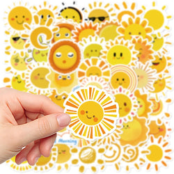 10/30/50PCS Cute Sun Cartoon Sticker For Suitcase Scrapbook Laptop Guitar Stationery Decals Children DIY Scrapbooking Supplies (ONLINE ORDER ONLY)