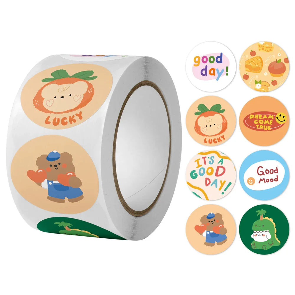 500pcs/roll Reward Stickers For Kids Children Kindergarten School Encouragement Students Games Toy Animals Stationery Labels (ONLINE ORDER ONLY)