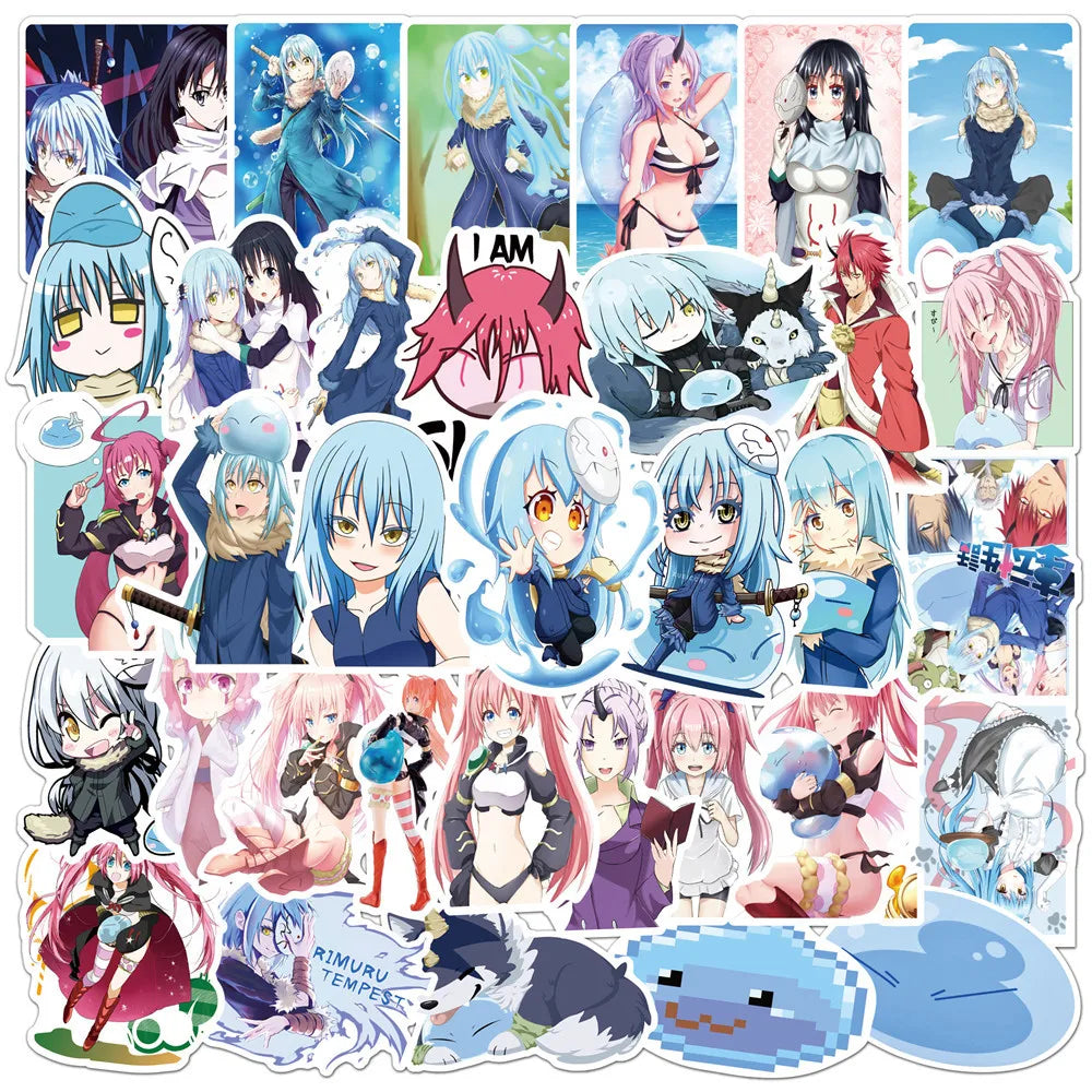 50pcs That Time I Got Reincarnated As A Slime Stickers for Helmet, Wall, Desktop Decoration (ONLINE ORDER ONLY)