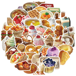 Kawaii Food Graffiti Stickers for Suitcase, Skateboard, Laptop, Phone - 10/30/50pcs (ONLINE ORDER ONLY)