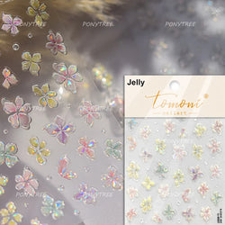 Colourful Field Bouquet Flower Spring Field Violet Daisy Bowknot Butterfly 5D Relief Adhesive Nail Art Stickers Manicure Decals (ONLINE ORDER ONLY)