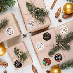 100-500pcs Christmas Stickers Xmas Labels Stickers Decor Merry Christmas Decorations Labels New Year Gift Stickers Stationery (ONLINE ORDER ONLY)