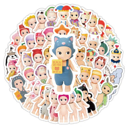 10/30/50/100PCS Kawaii Sunny Angel Stickers Character Goods Cartoon Decals Toys DIY Notebook Stationery Phone Bike Kids Gifts (ONLINE ORDER ONLY)