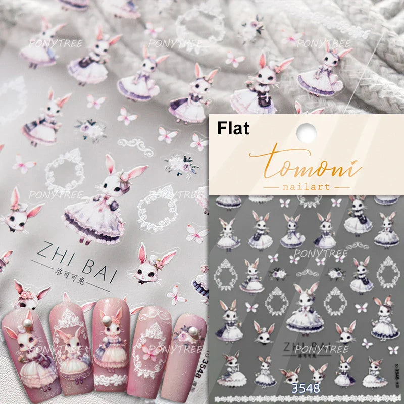 Retro Lace Corset Laced Bodice Wrap Top British Classical Dress Bowknot Rose Star Key Adhesive Nail Art Sticker Manicure Decals (ONLINE ORDER ONLY)