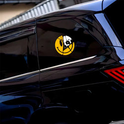 Broken face with skull stickers,creative decal high quality sticker for cars (ONLINE ORDER ONLY)