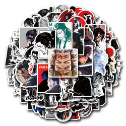 10/30/50/110PCS Vagabond Anime Stickers Japan Cartoon Sticker Cool Warrior Sticker Fridge Laptop Guitar Phone Bike Decoration (ONLINE ORDER ONLY)