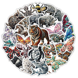 10/30/54PCS Stone Art Stickers Animal Creative Sticker Fridge Luggage Laptop Phone Guitar Car Bike Skateboard Graffifi Decals (ONLINE ORDER ONLY)
