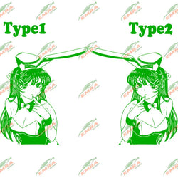 Anime Sticker Rabbit Girl For Car Stickers Decoration Window Door Rear Windshield External Accessories Die Cutting Vinyl Decals (ONLINE ORDER ONLY)