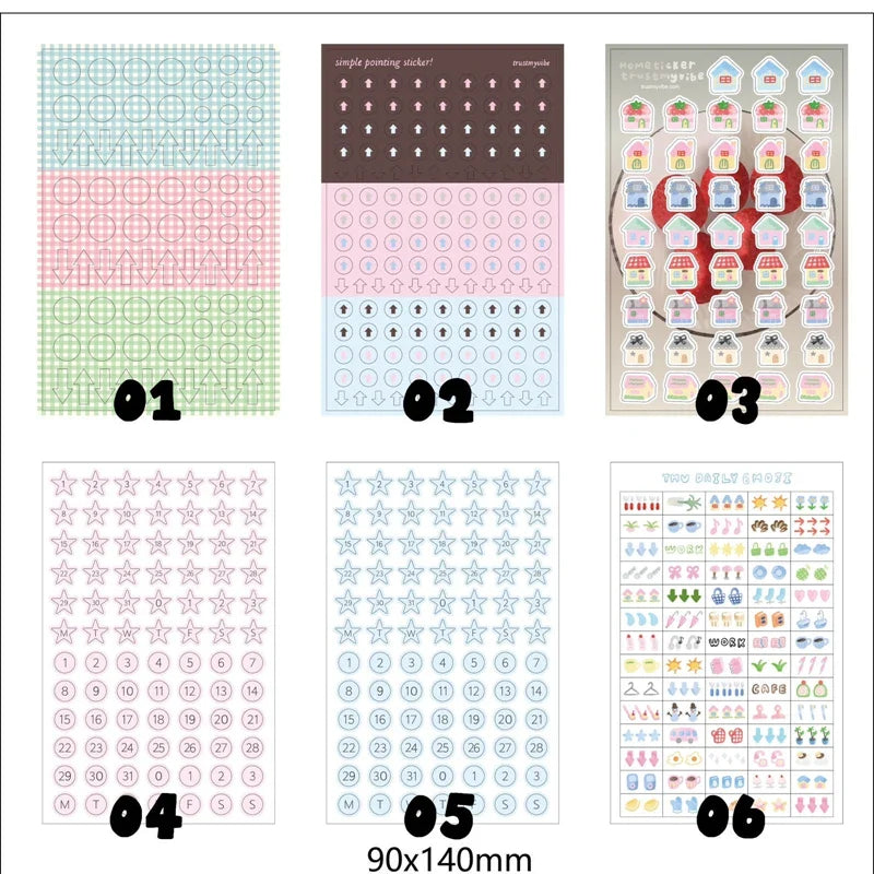 Korean Ins Creative Small Stickers Mobile Phone Camera Journal Collage Material Kawaii Decoration Sticker Gift (Online Order Only)