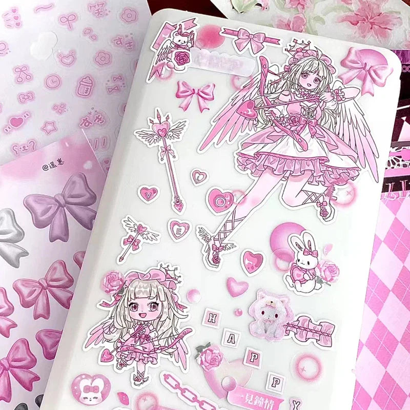 New Cute Cool Sweet Maid Girl Stickers Diary Scrapbooking DIY Album Decoration Sticker Aesthetic Personalized Kawaii Stationery (ONLINE ORDER ONLY)