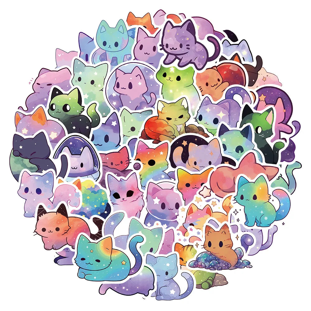 Cute Animal Cat Stickers Waterproof Decal Laptop Motorcycle Luggage Snowboard Fridge Car (ONLINE ORDER ONLY)