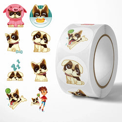 500pcs/Roll Cartoon Animal Stickers Anime Round Seal Diy Laptop Decals Stickers Cute Book Children Reward Kids Toy Gift (ONLINE ORDER ONLY)