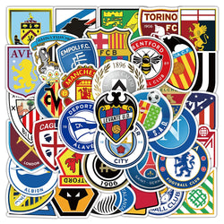 50 football club benchmarking stickers, personalized and creative handbill stickers, mobile phone and skateboard decorations (Online Order Only)