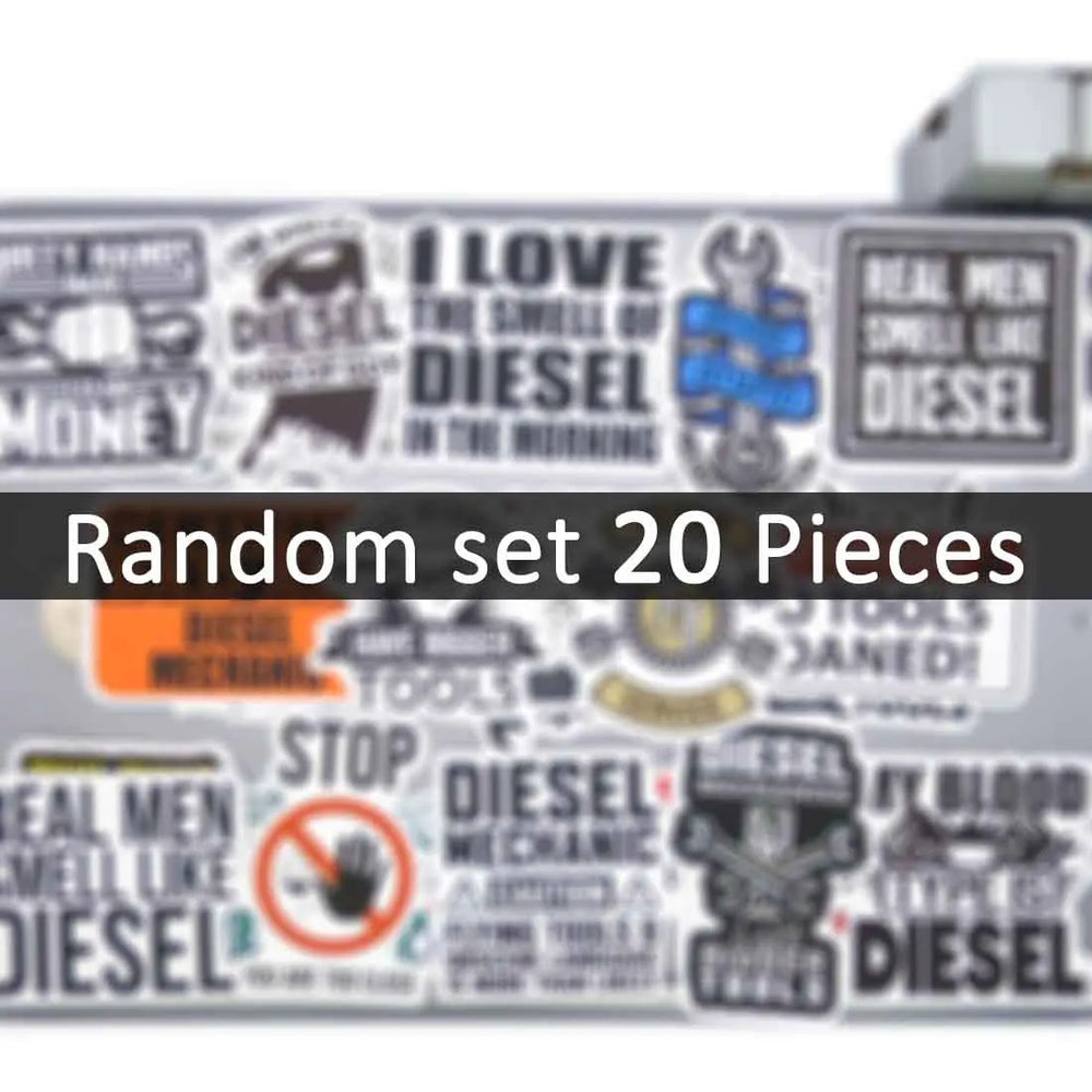20/30/50Pieces Retro Mechanic Slogan Funny Diesel Repairman Decals Stickers for Motorcycle Bike Car Toolbox Phone Laptop Sticker (ONLINE ORDER ONLY)