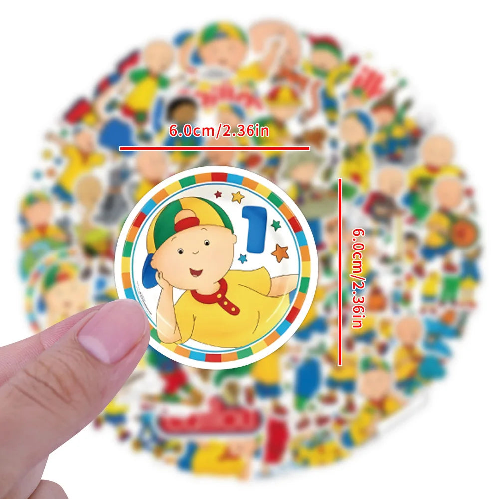 10/30/55PCS Funny Caillou Animation Stickers Cartoon Graffiti Decals Kids Gift DIY Laptop Phone Guitar Scrapbook Children's Toy (ONLINE ORDER ONLY)