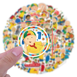 10/30/55PCS Funny Caillou Animation Stickers Cartoon Graffiti Decals Kids Gift DIY Laptop Phone Guitar Scrapbook Children's Toy (ONLINE ORDER ONLY)