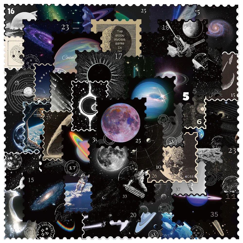 50PCS Universe Planet Stickers Aesthetic DIY Scrapbooking Supplies (ONLINE ORDER ONLY)