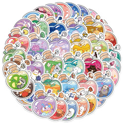10/30/50PCS INS Style Stickers Elf in Bottle Cartoon Decals Cute Animal Graffiti Sticker Laptop Phone Guitar Car Bike Skateboard (ONLINE ORDER ONLY)