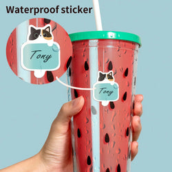 90pcs Name Tag Stickers Waterproof Personalized Labels Sticker Children School Stationery Writable DIY Scrapbook Sticker (Online Order Only)
