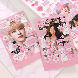 2pcs Cute Korean Alphabet Sticker Scrapbooking Idol DIY Album Decoration Sticker Aesthetic Personalized Ins Kawaii Stationery (ONLINE ORDER ONLY)