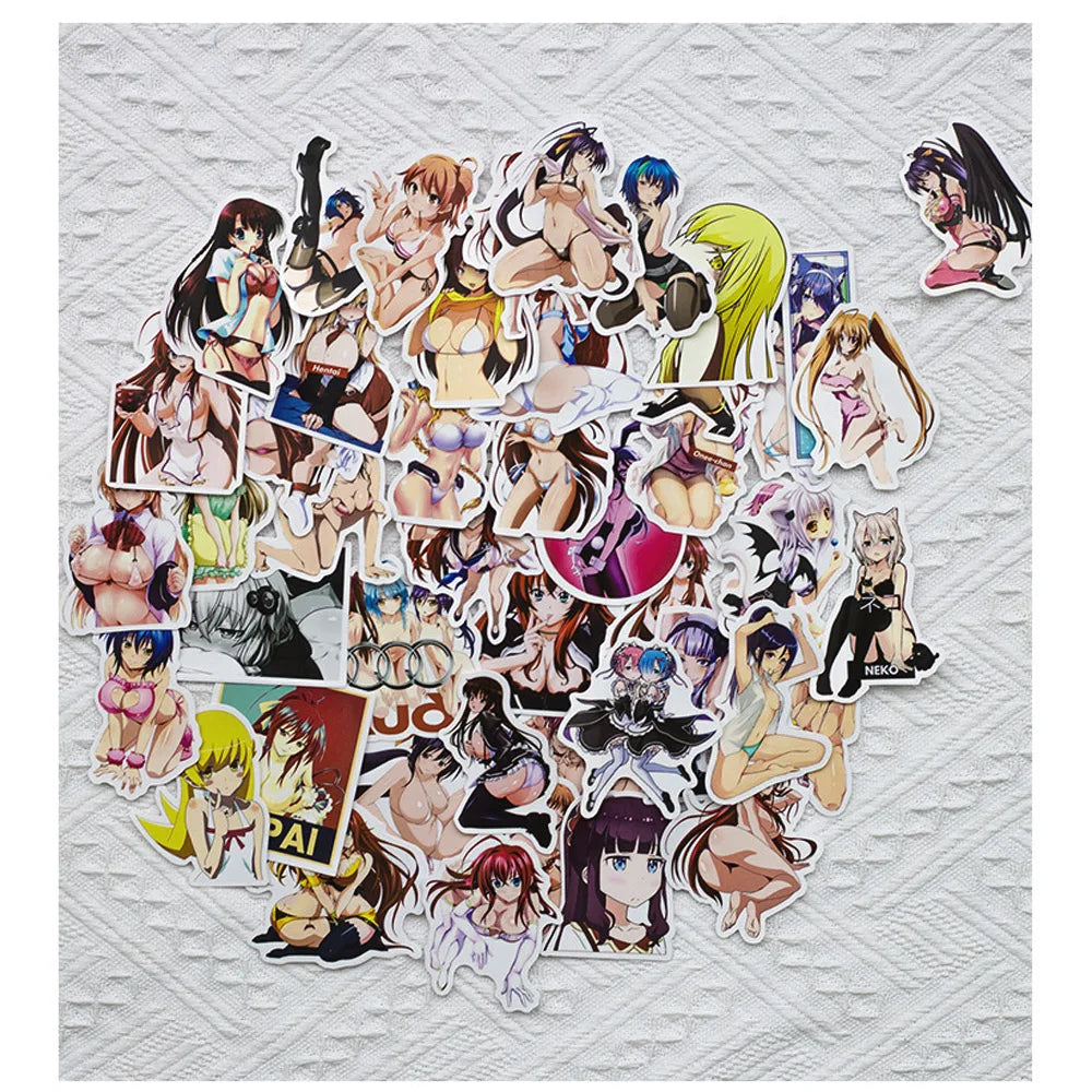 10/30/50/100PCS Sexy Girl Hentai Sticker Anime Waifu Pinup Bunny Vinyl Stickers Decal Skateboard Car Phone Computer Cool Sticker (Online Order Only)