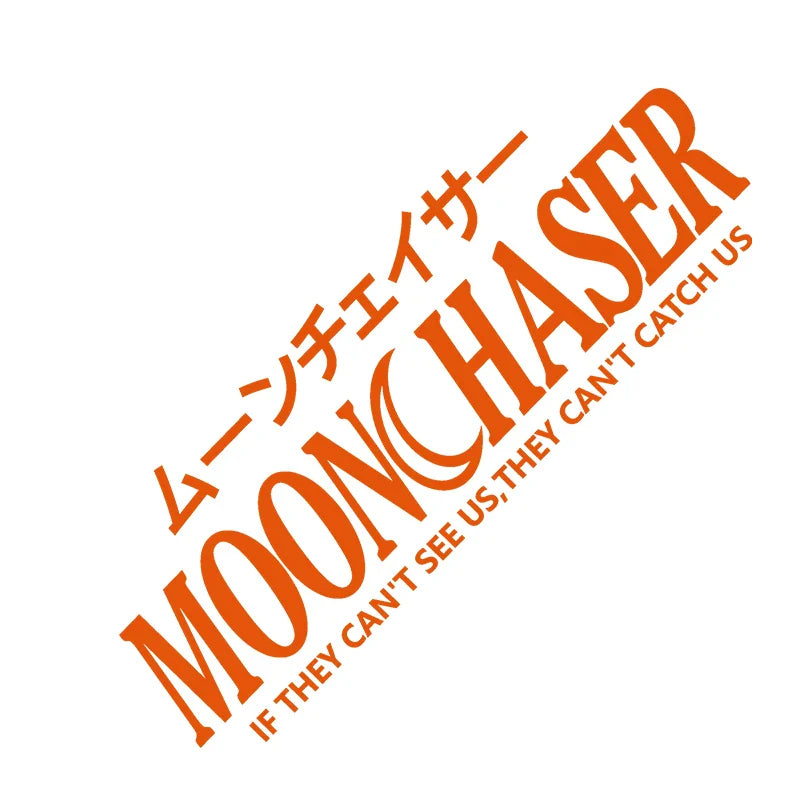 JDM MoonChaser Car Sticker Windshield Banner Night Run Sport Competition Style Waterproof Sunscreen Decorative Vinyl Decals (ONLINE ORDER ONLY)