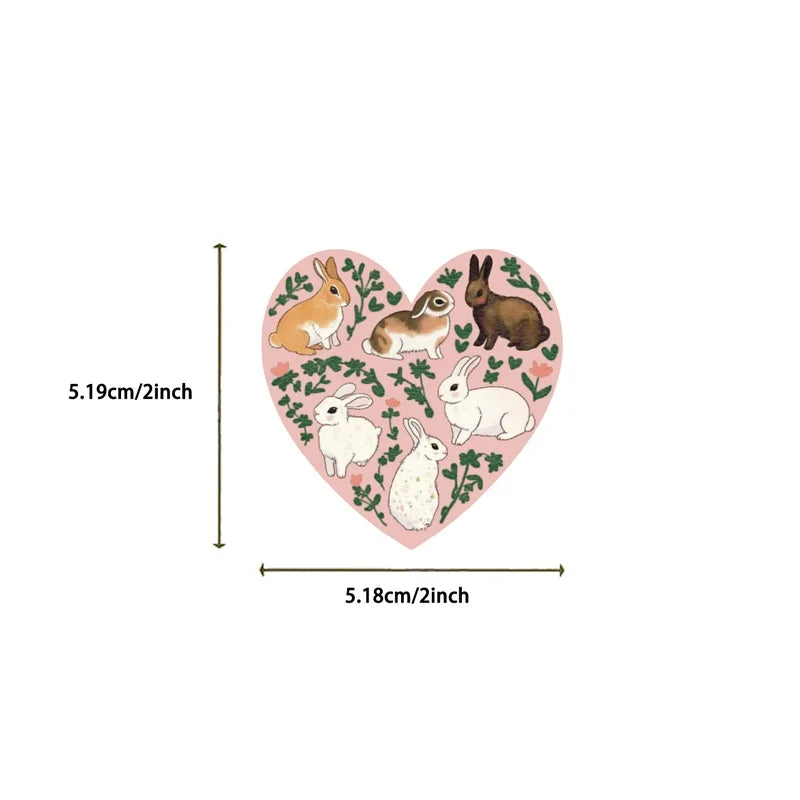 10/30/50PCS Cute Rabbit Cat Sticky PVC Sticker Aesthetic Children's Stationery DIY Decoration Scrapbooking School Supplies (ONLINE ORDER ONLY)