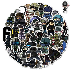 50pcs Rainbow Six Siege Stickers for Luggage, Water Bottles, Phones, Laptops, Cars, Fridge (ONLINE ORDER ONLY)