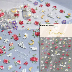 Hummingbird Iris Butterfly Peony Rose Tulip Daisy Lily Flowers Morning Glory Pearl Rhinestones Nail Art Sticker Decoration Decal (ONLINE ORDER ONLY)