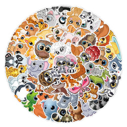Big Eyes Animal Stickers 10/25/50pcs for Luggage, Notebook, Guitar, Laptop, Phone, Water Bottle (Online Order Only)