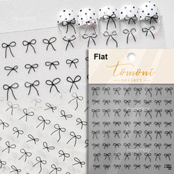 Simple Line Bowknot Red Gold Silver Laser Pink Hot Stamping 3D Self Adhesive Nail Art Stickers Pearl Rhinestone Manicure Decals (ONLINE ORDER ONLY)