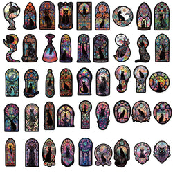10/30/50pcs Dark Art Gothic Black Cat Waterproof Stickers Cartoon Aesthetic Decals Laptop Motorcycle Luggage Car Sticker Kid Toy (Online Order Only)