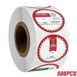 100-500pcs Thank You Label Sealing Stickers Merry Christmas Kraft Handmade Sticker Card Box Package Wedding Decor Party Supplies (ONLINE ORDER ONLY)