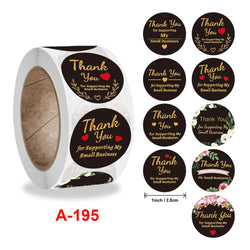 500 Pcs Round Black Thank You Bond Party Adhesive Diy Seal Stickers Decorative Album Diary Cartoon Label Decor (ONLINE ORDER ONLY)