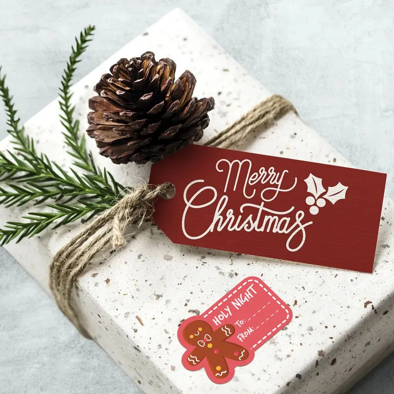 20-40pcs Merry Christmas Santa Claus Christmas Tree Hat Stickers Labels For Gift Box Decorative Package Wrapping Business (ONLINE ORDER ONLY)