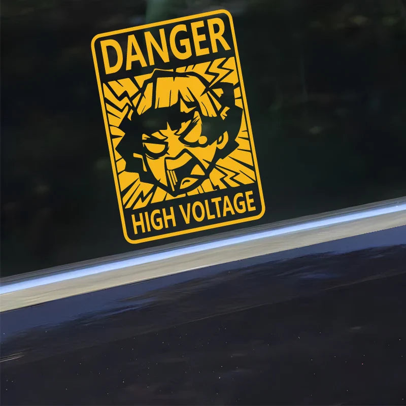 ”DANGER！HIGH VOLTAGE“Agatsuma Zenitsu DECAL,CREATIVE&FUNNY DECAL ,FOR new energy automobile,HIGH quality! (ONLINE ORDER ONLY)