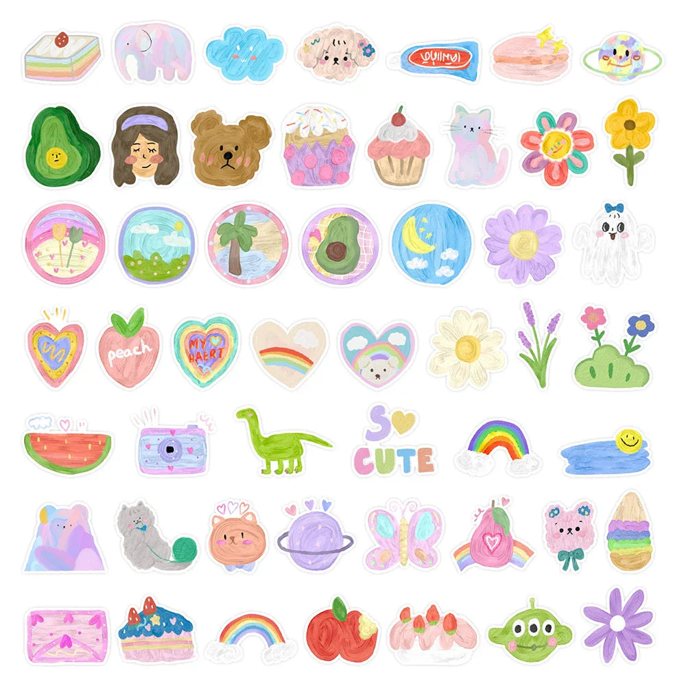 10/30/50PCS Cute Cartoon Toy Stickers For Kids DIY Decoration Gift Phone Laptop Luggage Guitar Helmet Car Notebook Sticker Decal (Online Order Only)