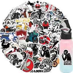 50Pcs Fashion Vintage Motorcycle Stickers Retro Aesthetic Bike Phone Car Skateboard Laptop Sticker Decal Classic Kids Toy (ONLINE ORDER ONLY)